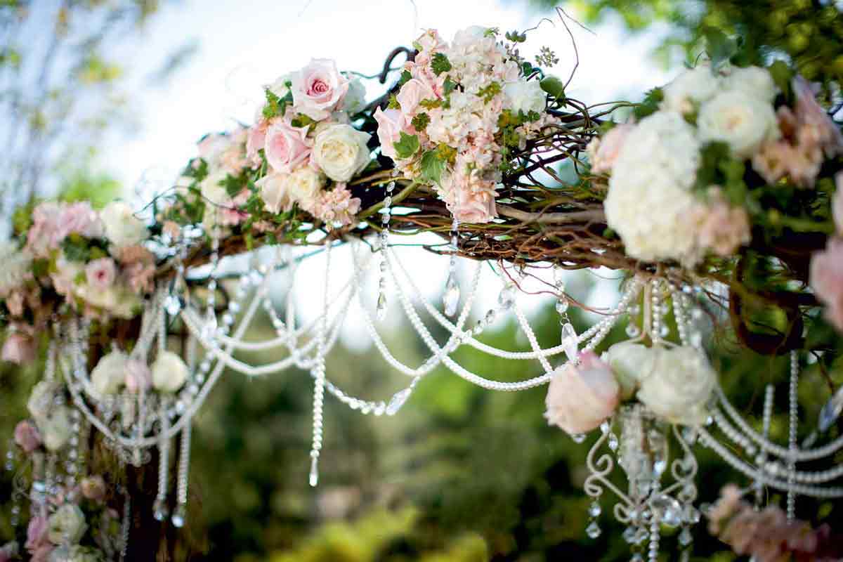 Fleurs en arche extérieur