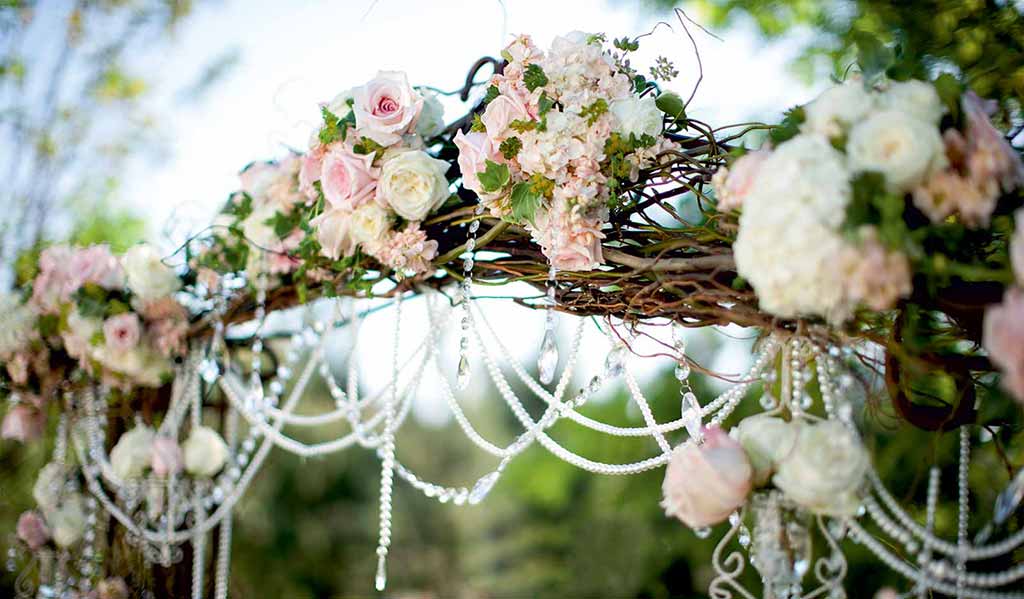 Fleurs en arche extérieur
